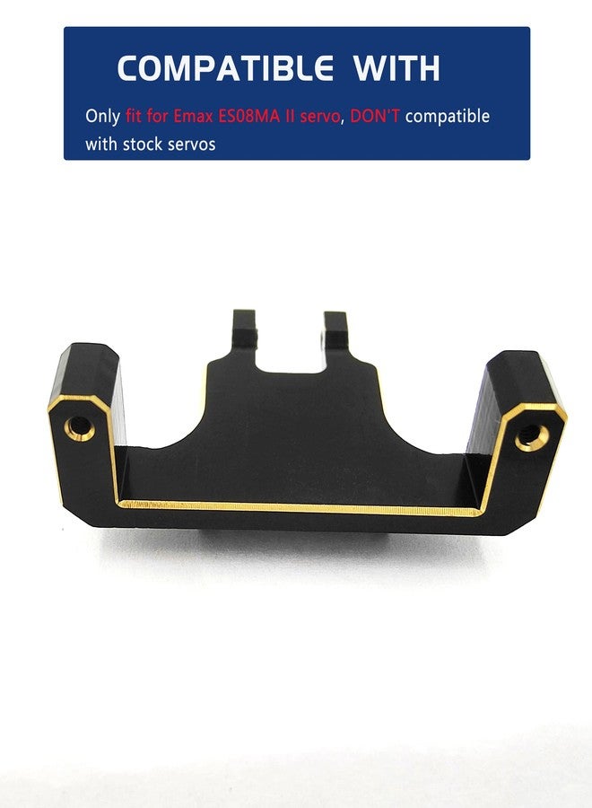 HOPLEX RC Servo Mount Bracket Brass Steering Servo Mount Bracket for ES08MA II Servo Upgrade Parts for Axial SCX24 RC Car Crawler - Image 4
